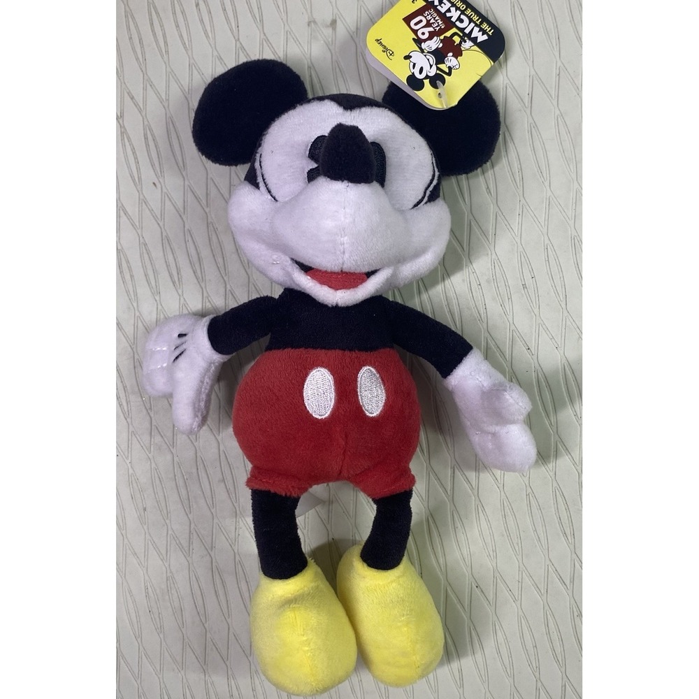 Pie Eye Mickey Mouse 90th Anniversary Plush Toy 9" Long Stuffed NWT